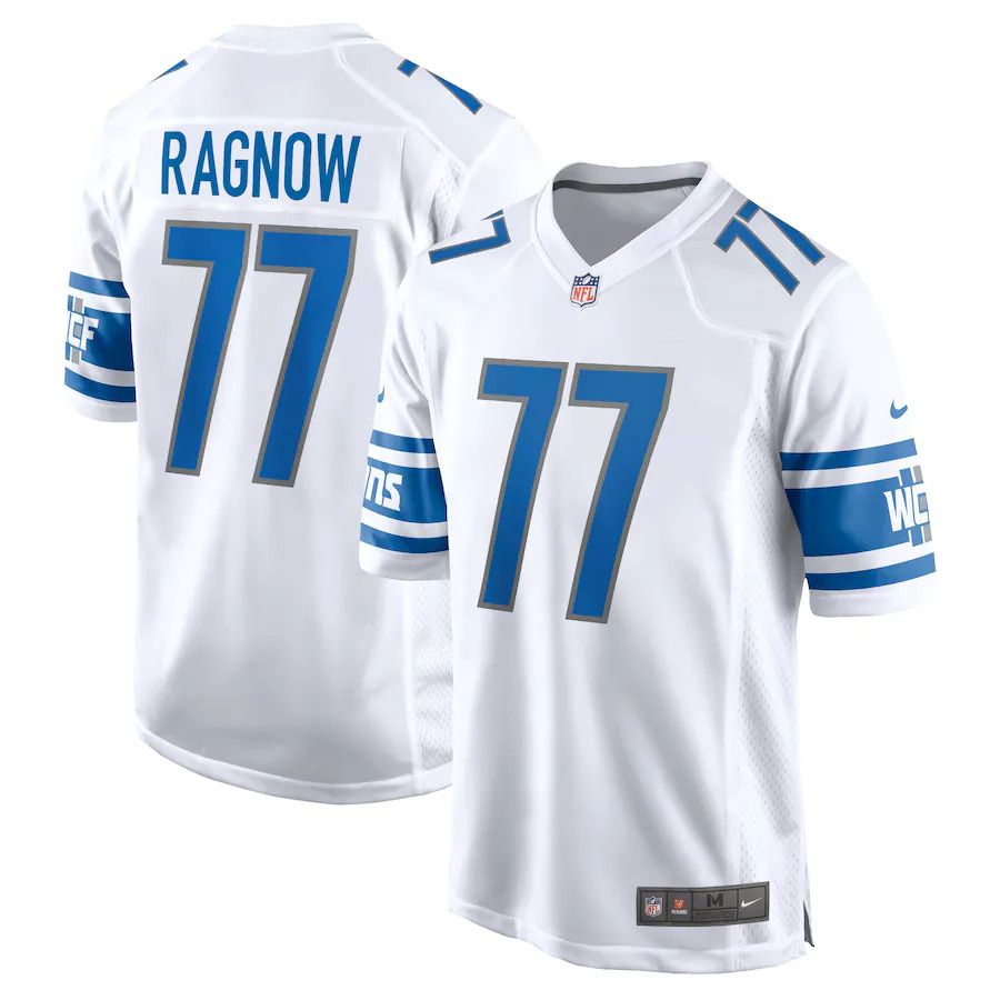 Men Detroit Lions #77 Frank Ragnow Nike White Game NFL Jersey->detroit lions->NFL Jersey